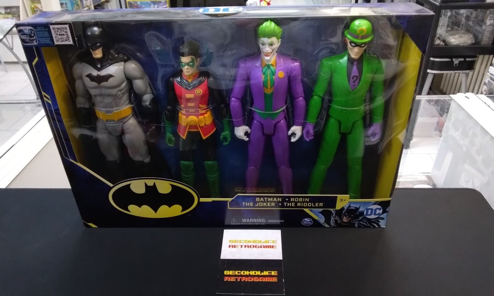 DC COMICS BATMAN+ROBIN+THE JOKER+THE RIDDLER NUOVO SIGILLATO